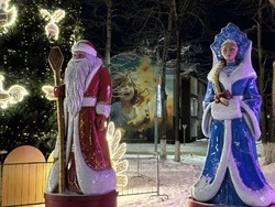 Долинск засверкал праздничными огнями