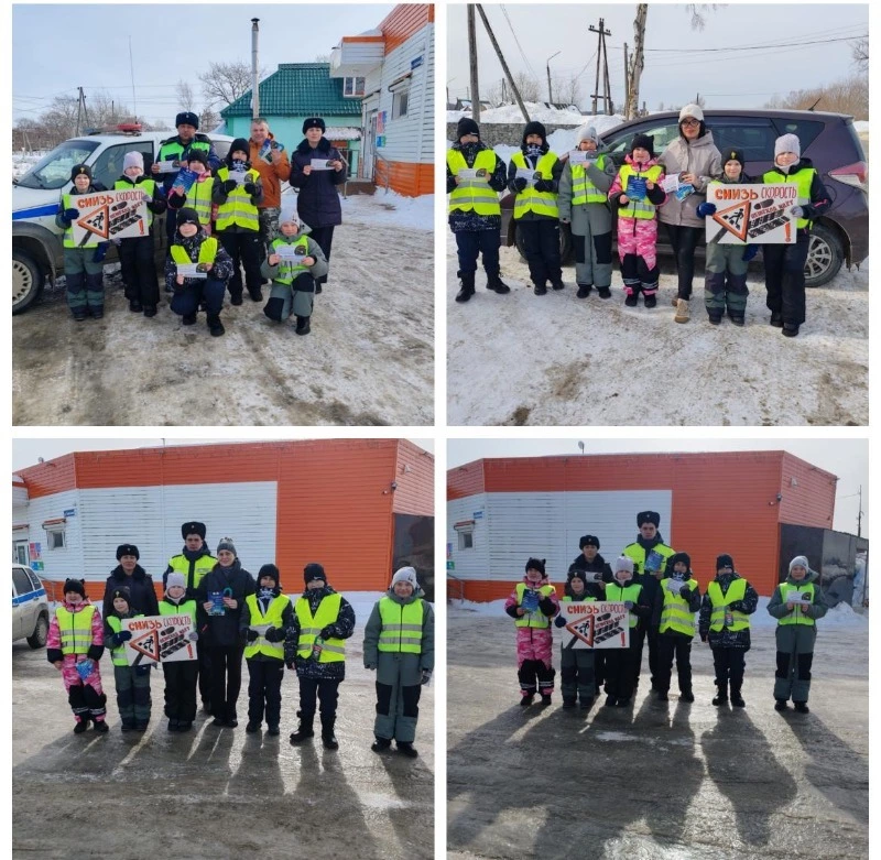 Долинская Госавтоспекции совместно с ЮИДовцами села Покровка провели профилактическую акцию