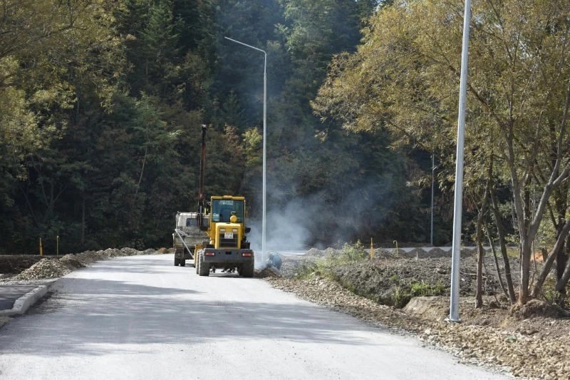 Дорога на Тёплую долину в завершающей фазе строительства 