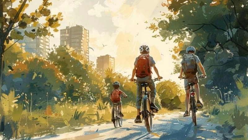 Сотрудники Госавтоиспекции разъясняют правила для велосипедистов