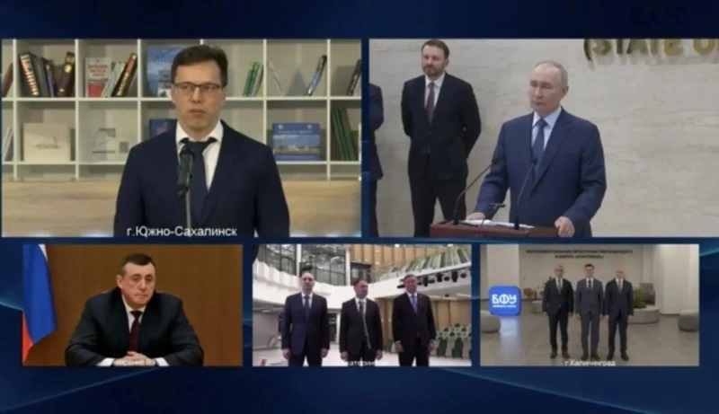 Владимир Путин и губернатор Валерий Лимаренко официально открыли студгородок кампуса СахалинТех 